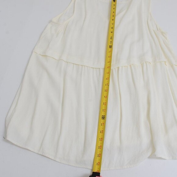 J.Jill 100% Rayon Ivory Plus Size 2X Sleeveless Summer Blouse Tank - Picture 5 of 9